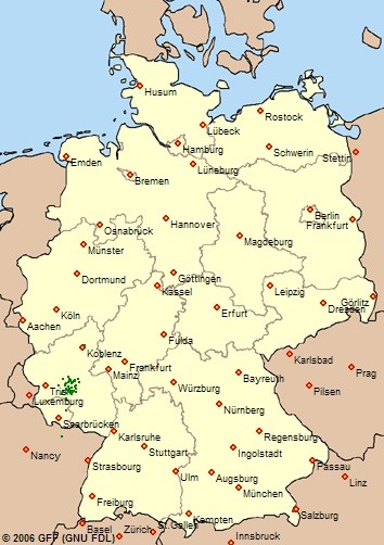 Orte mit Beschreibungen